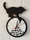reloj de pared gato travieso