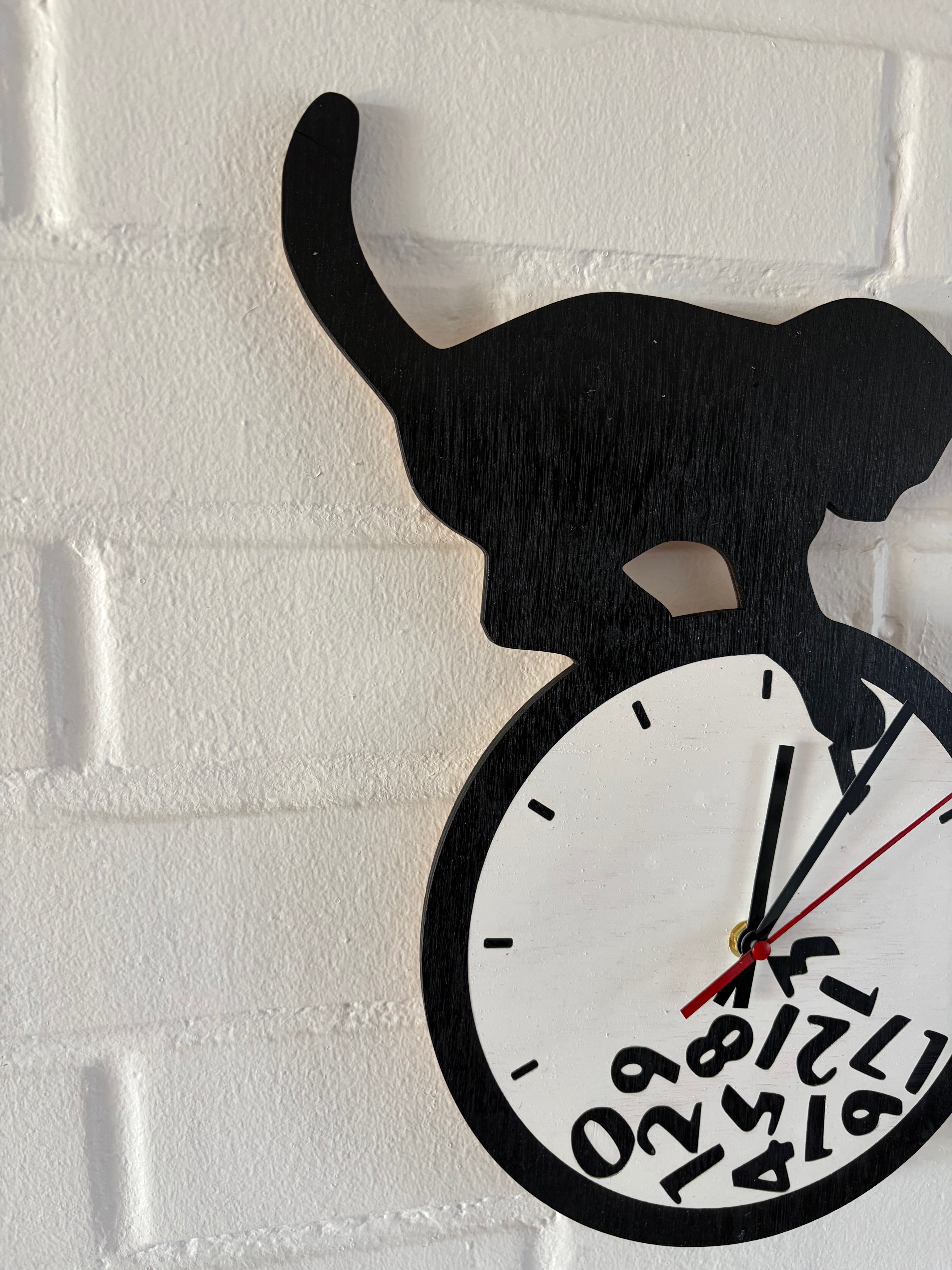 reloj de pared gato travieso